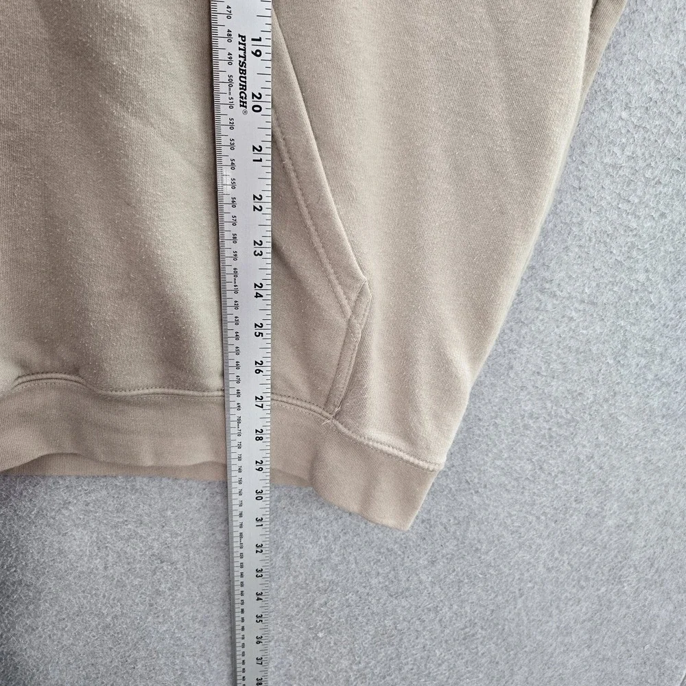 VINTAGE‎ Nike Men Hoodie XL Beige Y2K Mini Swoosh Logo Embroidered Pullover